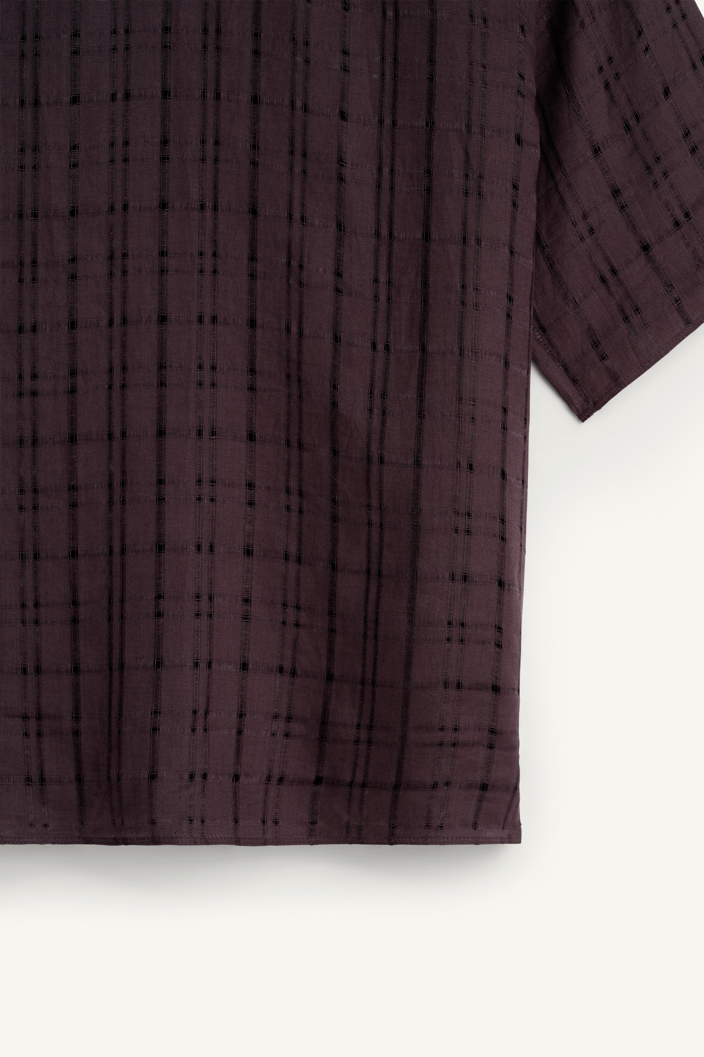 CHEMISE FOULARD STRUCTURÉE 100 % LIN